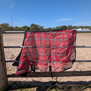 Red Plaid Horse Fly Sheet